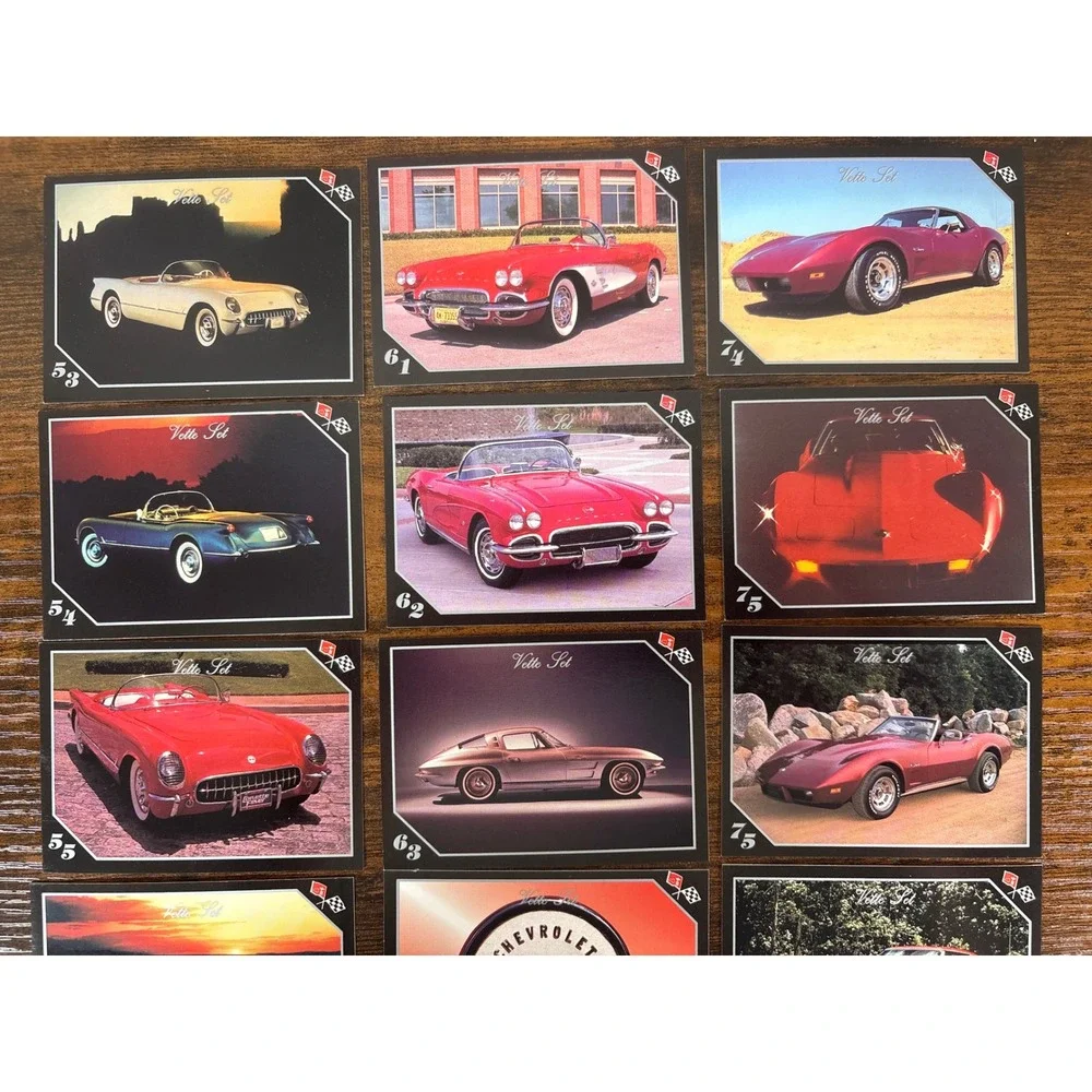 Vette Set Chevrolet Corvette Vintage Trading Card Lot 22 Cards 1953-1978 History
